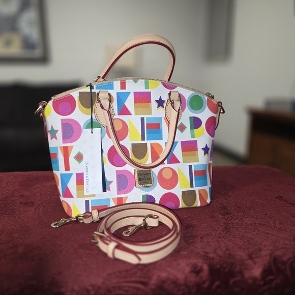 Dooney & Bourke Colorful Geometric Satchel - Picture 9 of 9